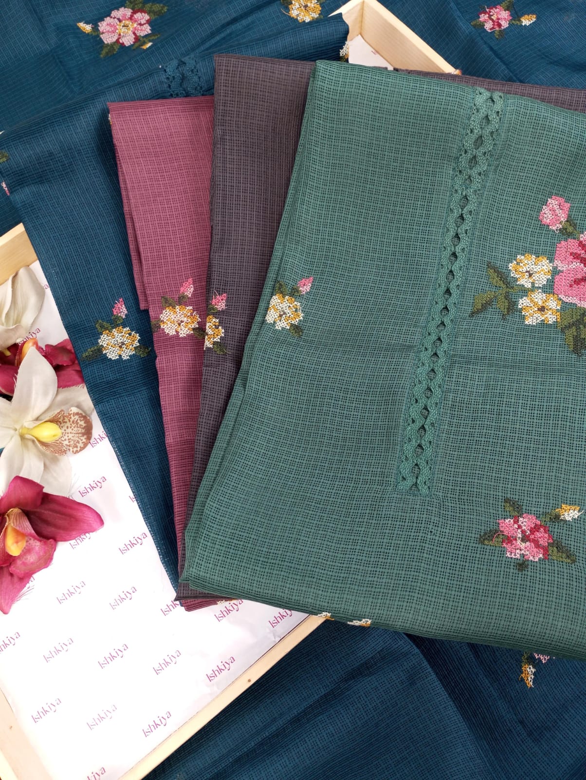 NOOR-Unstitched Kota Suit Set