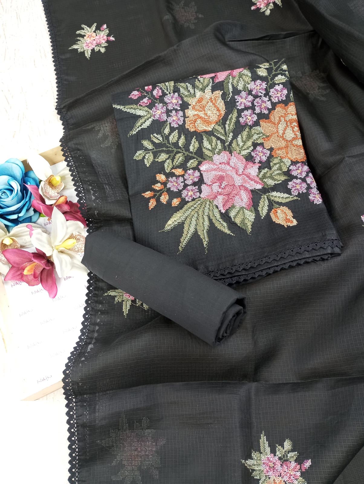 RANG ROOP-Unstitched Kota Suit Set