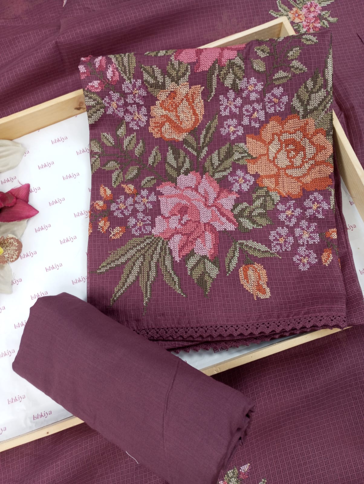 RANG ROOP-Unstitched Kota Suit Set