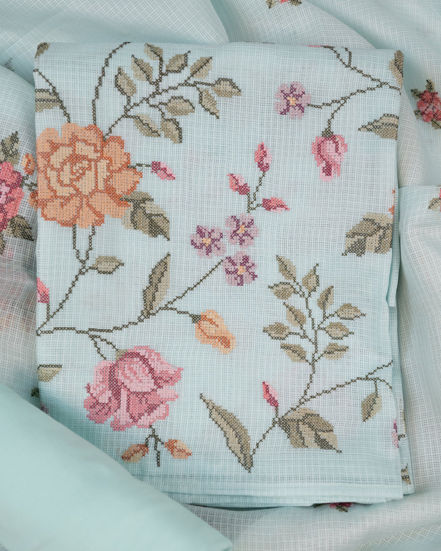 SHABNAM-Unstitched Kota Suit Set