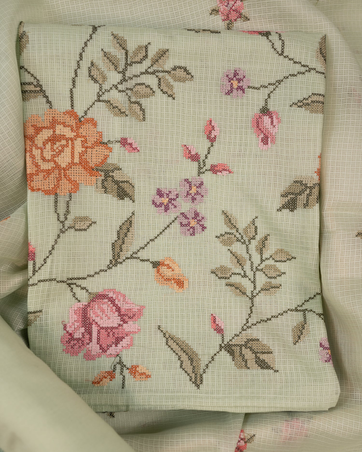SHABNAM-Unstitched Kota Suit Set