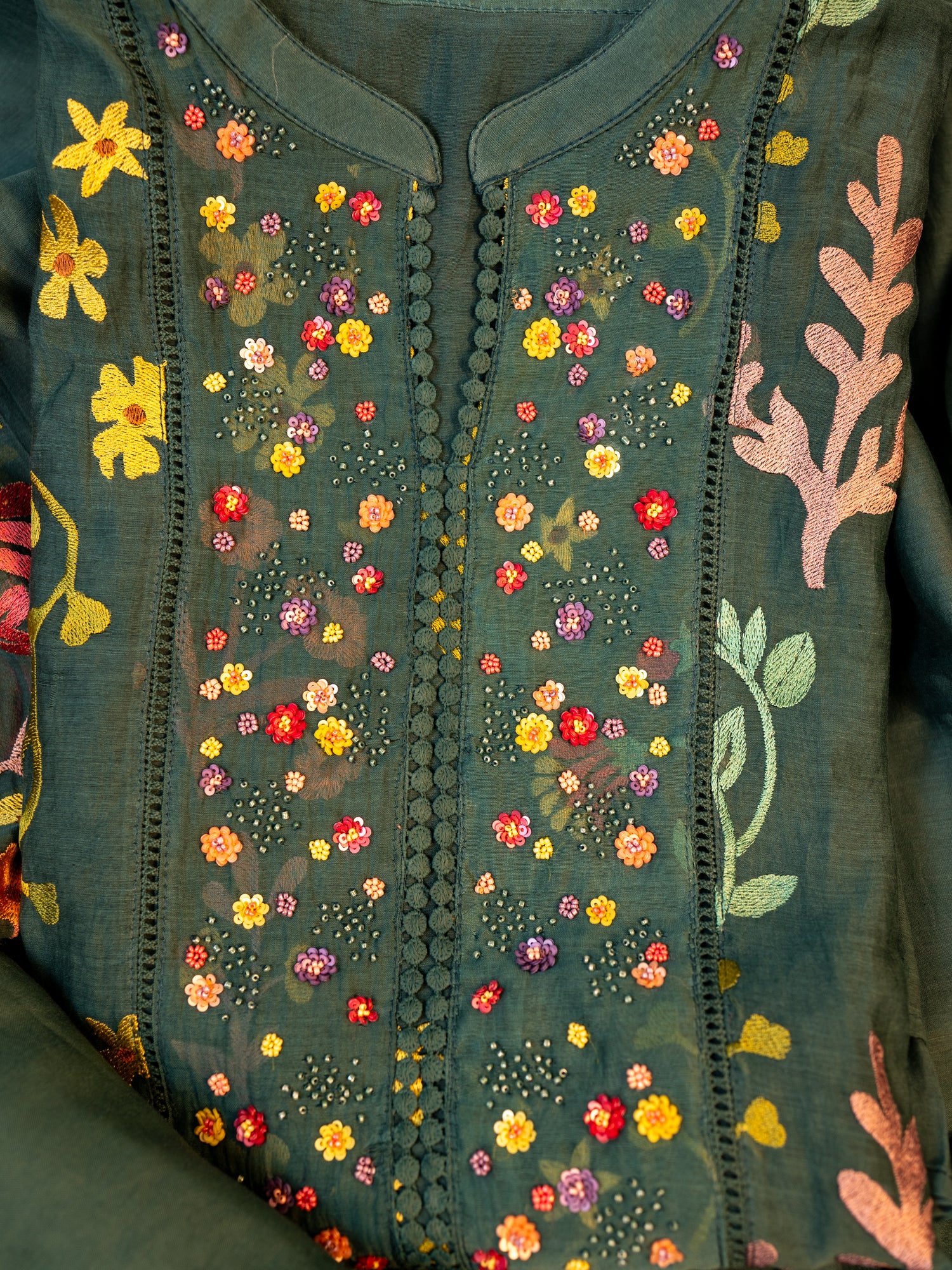 PARIZAAD-Unstitched Mul-Chanderi Suit Set