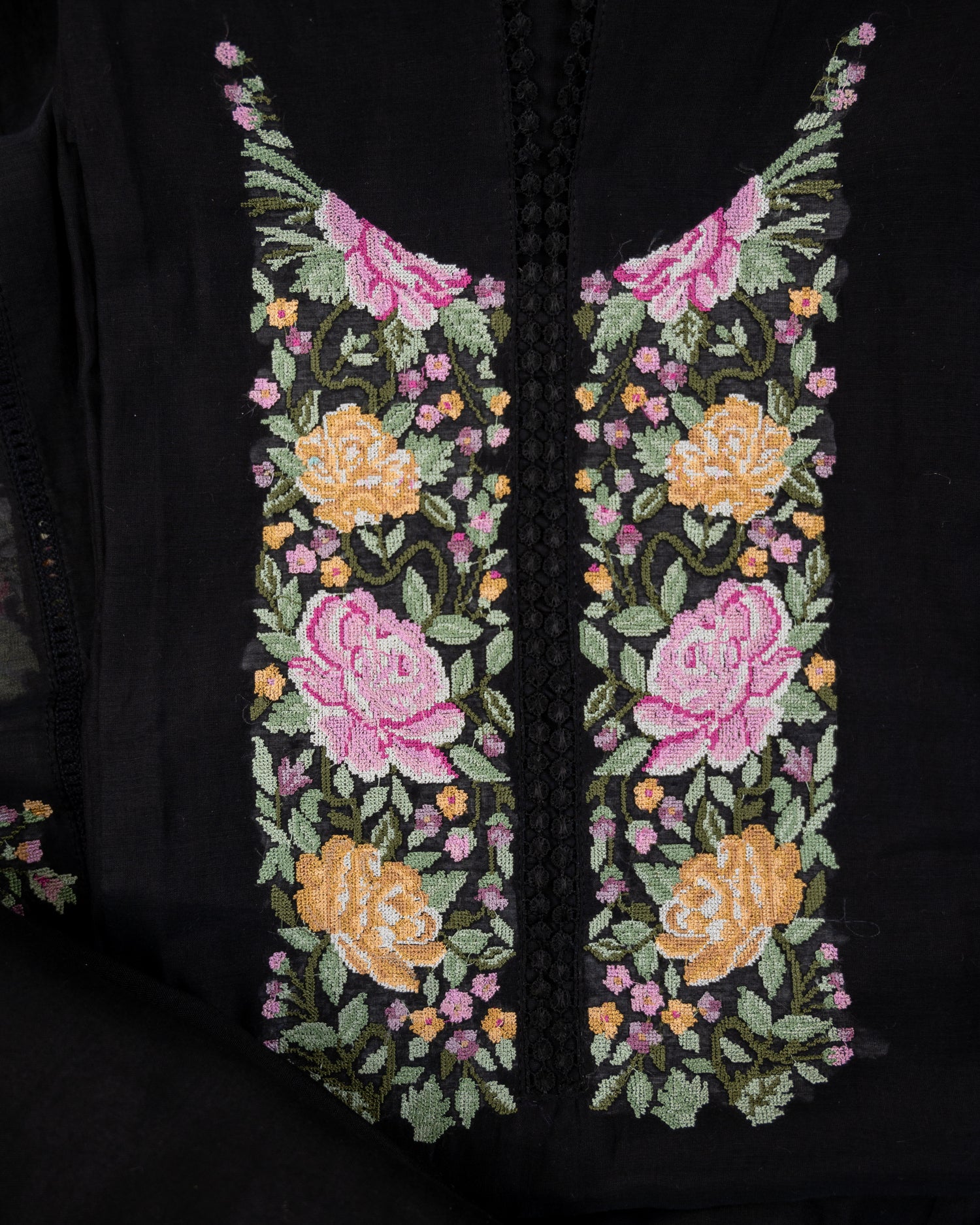 KIRAN-Unstitched Mul-Chanderi Suit Set