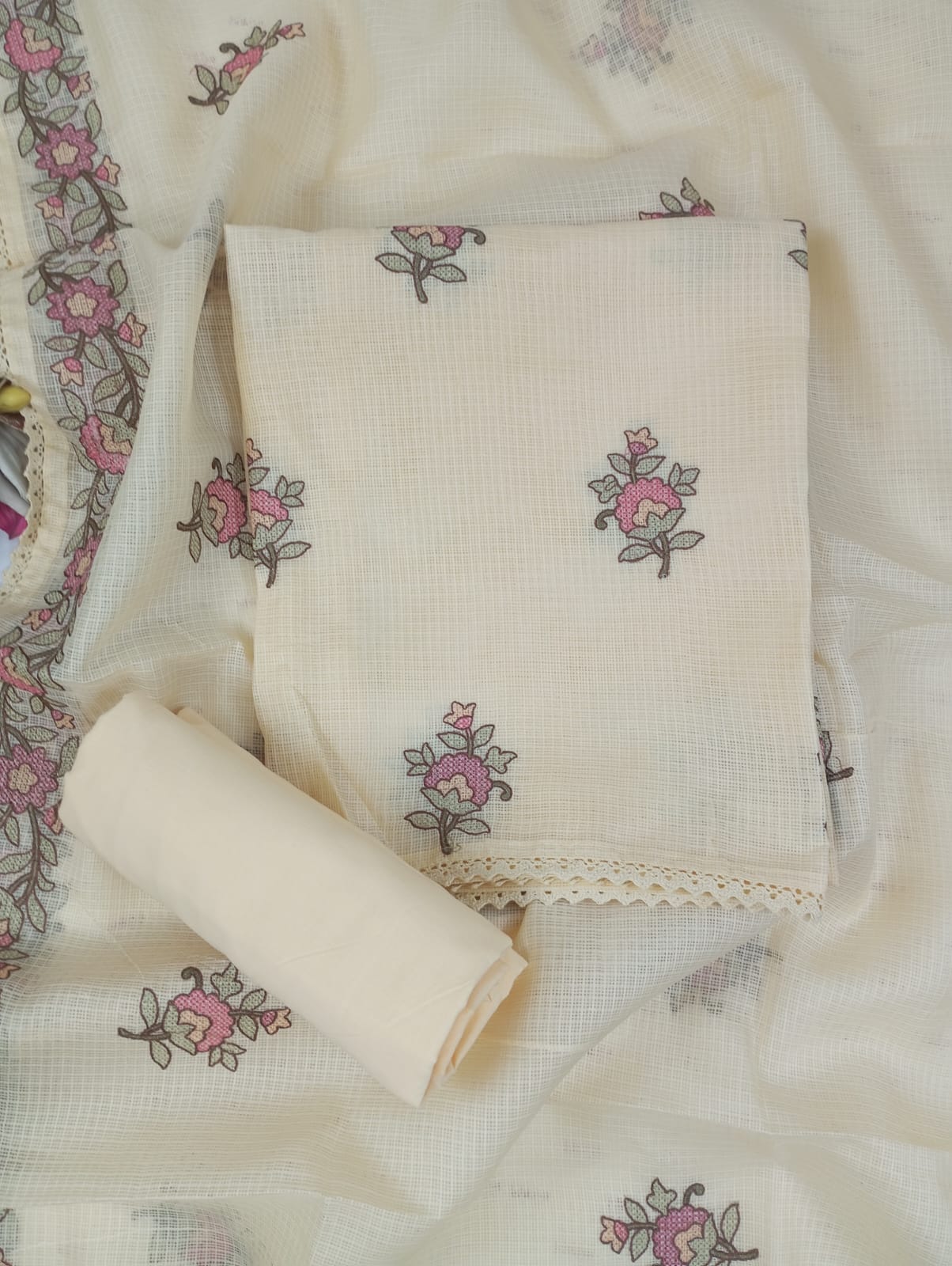 SEHAR-Unstitched Kota Suit Set