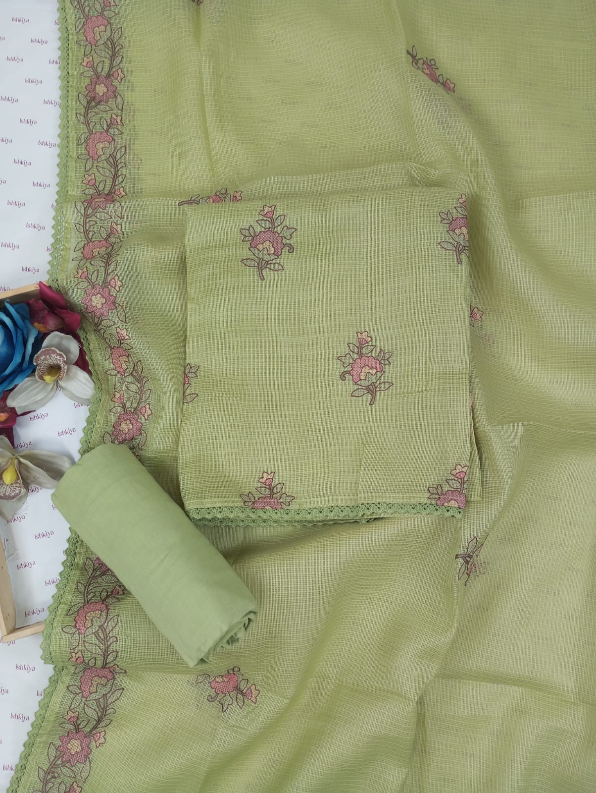 SEHAR-Unstitched Kota Suit Set