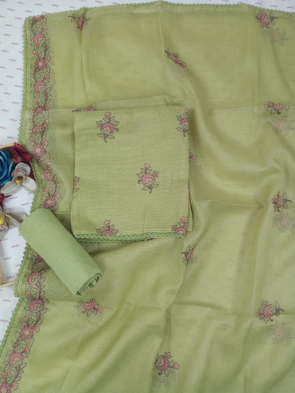 SEHAR-Unstitched Kota Suit Set