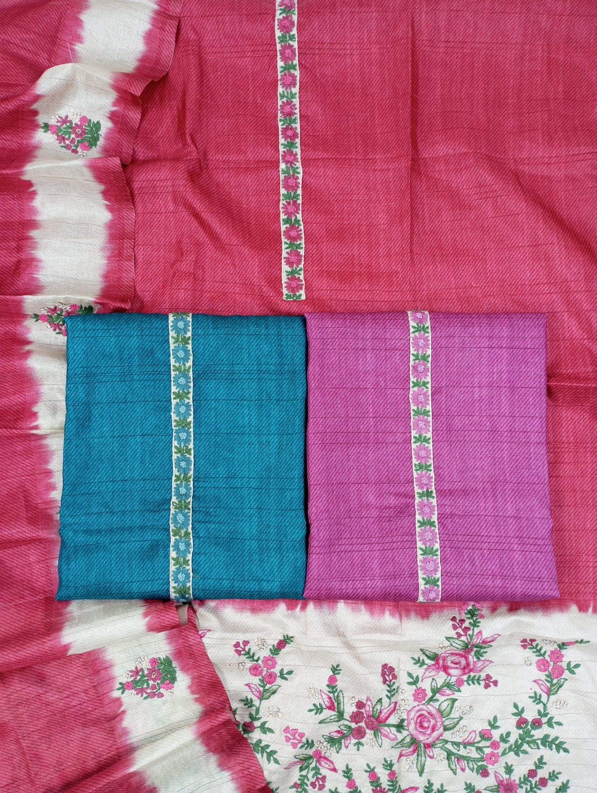 QISSA-Unstitched Linen Tissue Suit Set