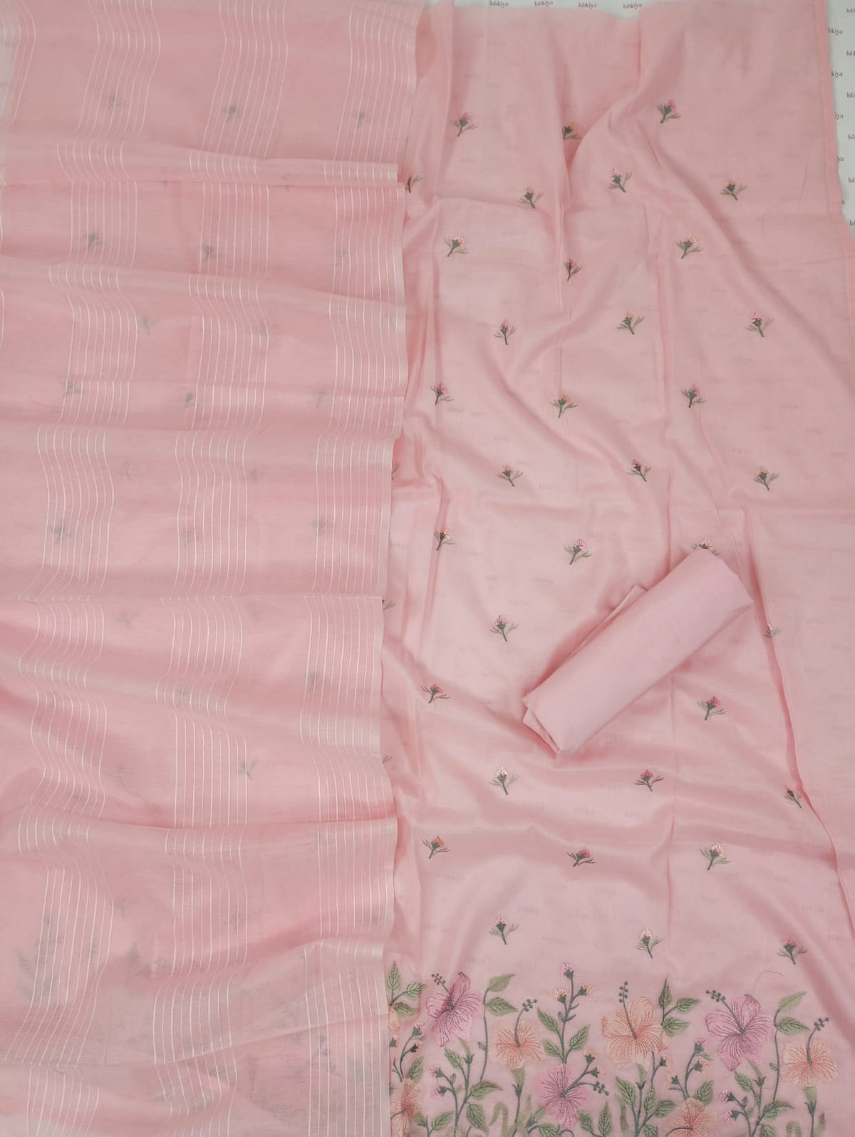 GEHR-Unstiched Mul-Chanderi Suit set